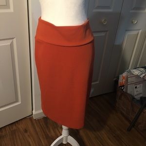 Lularoe Large Orange Cassie Skirt